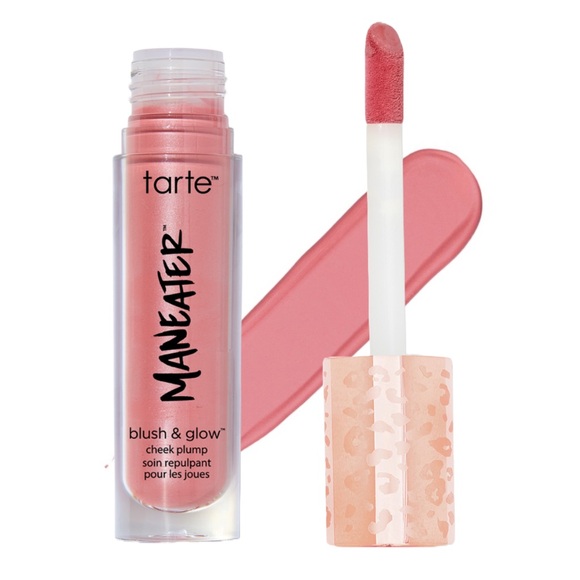 $11❤️‍🔥 Tarte Maneater Blush & Glow Cheek Plump Travel Size PINK 🪞 NEW - Picture 1 of 10